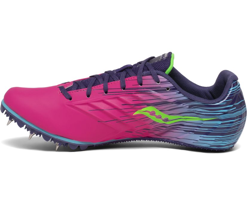 Women's Saucony Spitfire 5 Running Shoes Pink / Purple | Singapore 203XYUF